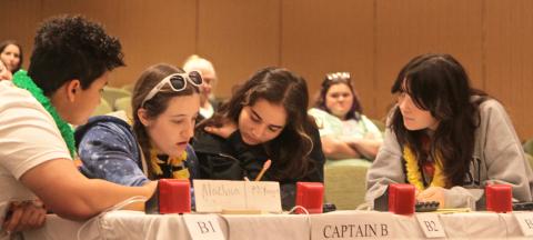 Pictured: Team from P.K. Yonge Developmental Research School competing at the Spoonbill Bowl hosted by the University of South Florida's College of Marine Science.